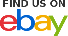FIND US ON ebay button, where "ebay" is the normal ebay logo