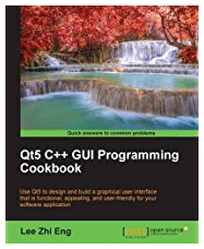 Qt5 C++ GUI Programming Cookbook, the picture on the front page represents a stream with a fall in the background and a small lake in the front.