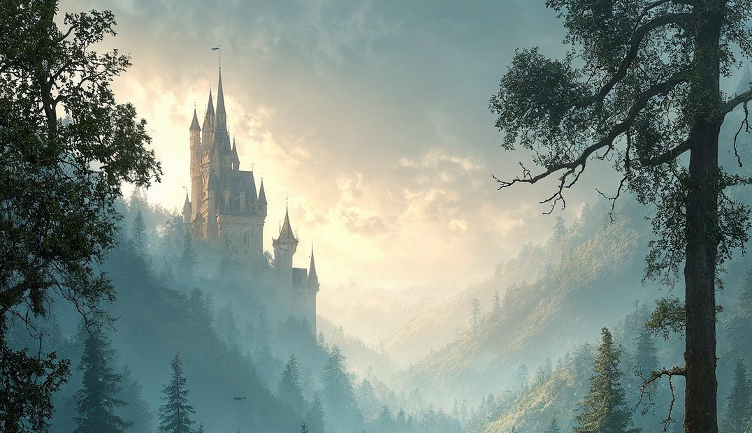 Castle on a hill representing a domain