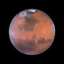 Mars photograph showing the northern hemisphere with ice.