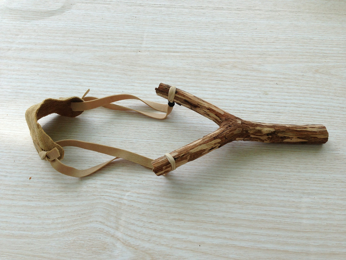 Sling — an elastic and a piece of wood